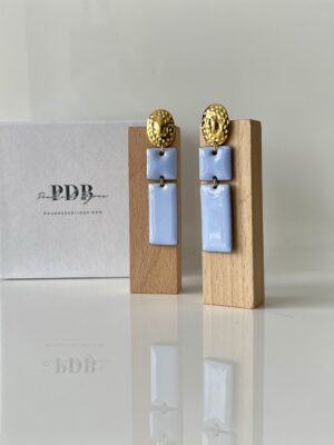 Boucles d’oreilles pendantes rectangulaires