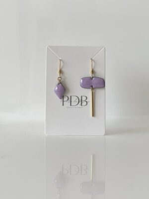 img_5078 Boucles d’oreilles asymétriques mauve et doré