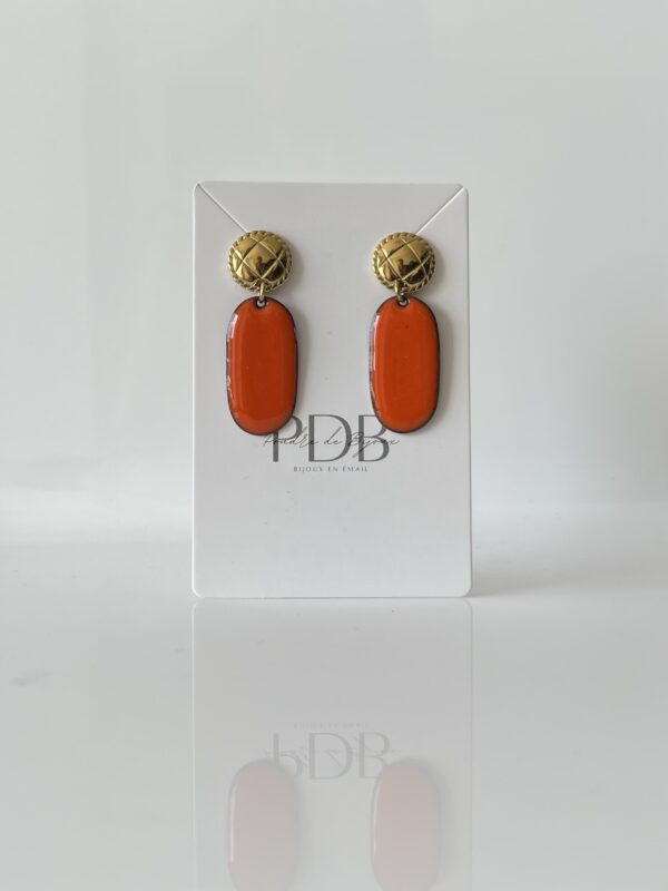 img_5091 Boucles d’oreilles ovales orange et doré