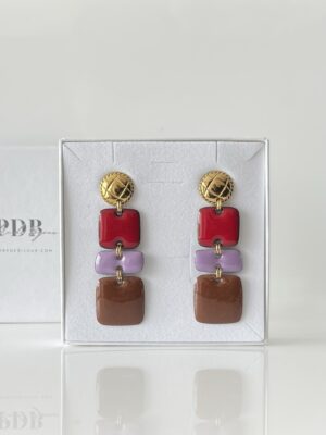 img_5473 Boucles d’oreilles rouge mauve marron