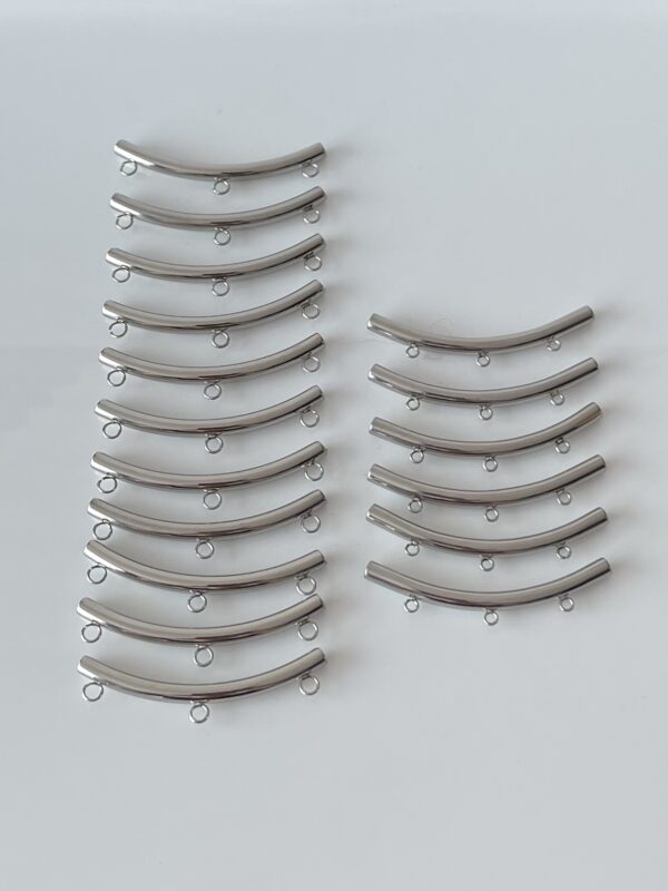Tubes attache breloques en acier inoxydable - Lot de 17 pièces