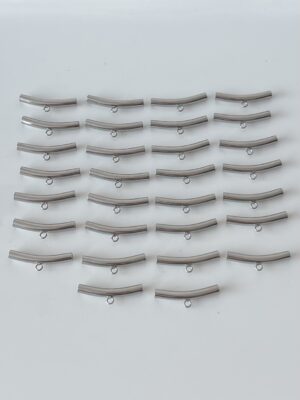img_6247 Tubes attache breloque en acier inoxydable - Lot de 30 pièces