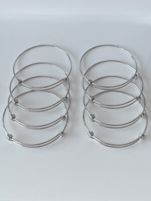 img_6252 Bracelet jonc ajustable en acier inoxydable - Lot de 19 pièces