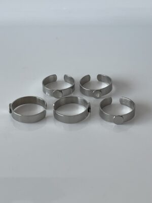 img_6261 Bague réglable en acier inoxydable - Lot de 5 pièces